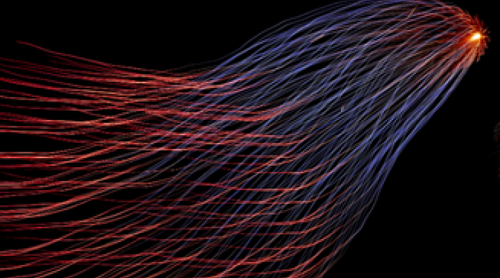 Abstract data flow graphic