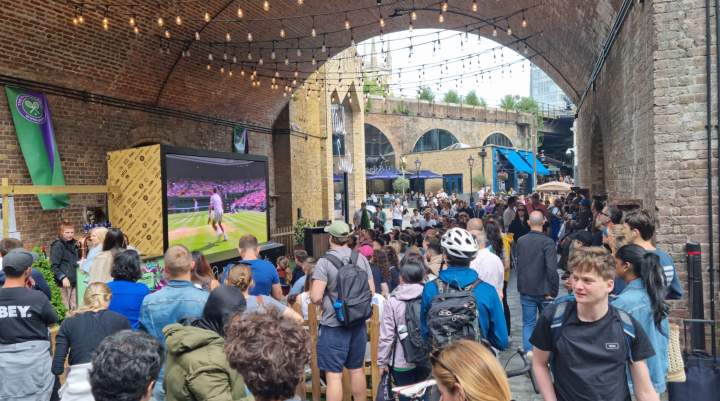 The Wimbledon final at Borough Yards