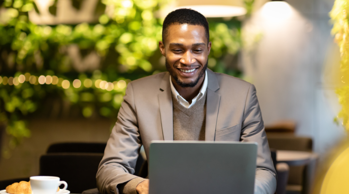 Man on a laptop