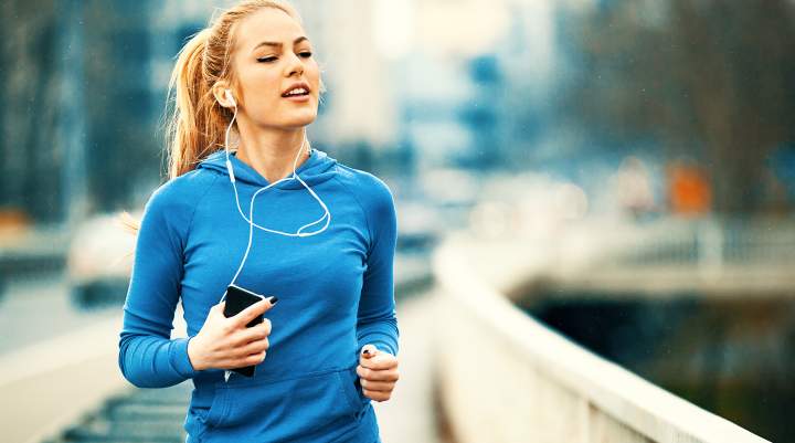 a woman jogging 