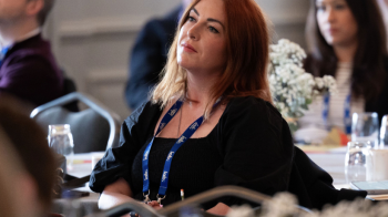 Woman in the audience at Leadership Summit