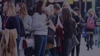 Stock photo of a crowd of people