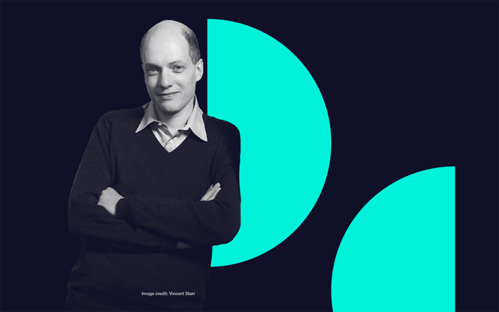 Alain de Botton on Upfronts Turquoise and Blackcurrent branding
