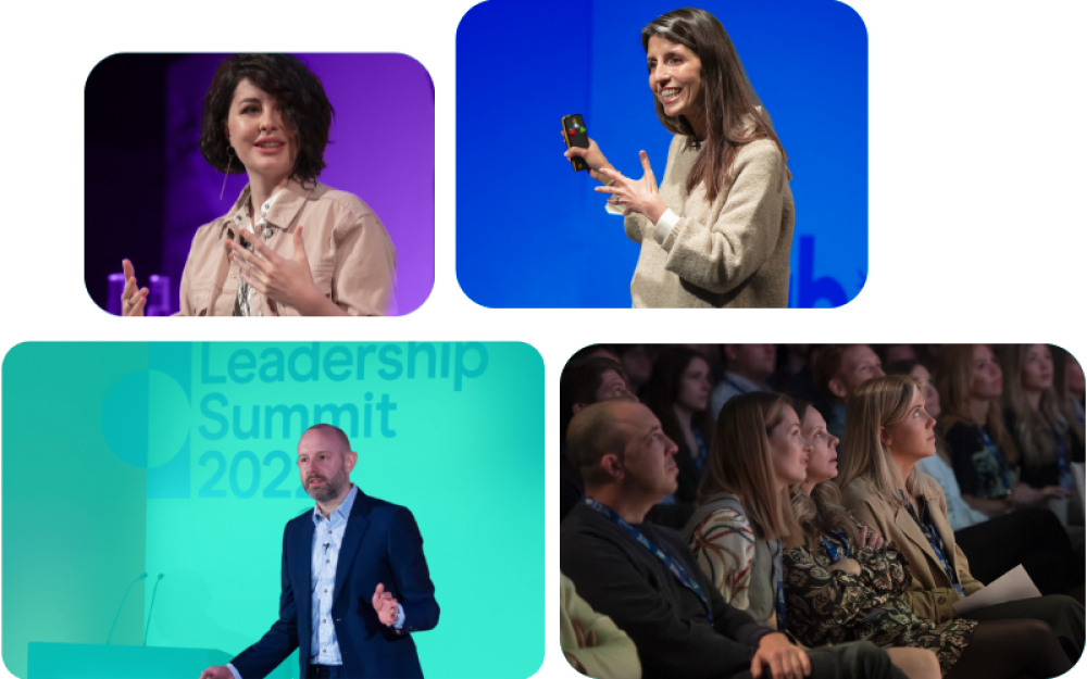 Various speakers on stage at IAB UK events