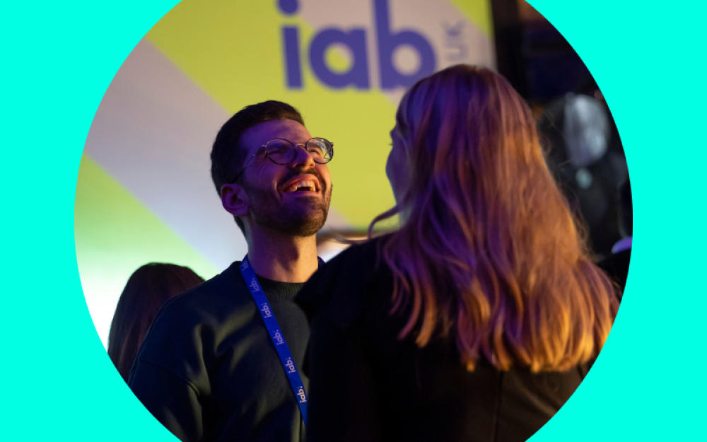 IAB Member chatting at event